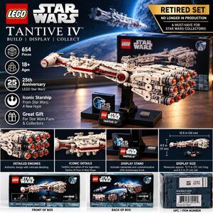 LEGO Star Wars Tantive IV 75376 Retired Set 654 Pieces NEW Factory Sealed